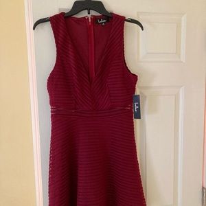 Lulus size medium maroon skater dress